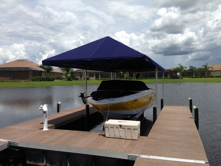 Floating Dock With Canopy